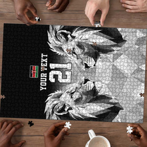 Custom Rugby Africa Kenya Puzzle Black Kenyan 22-23 Motif