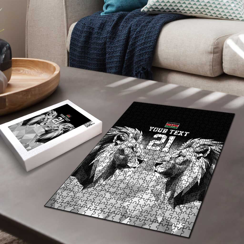 Custom Rugby Africa Kenya Puzzle Black Kenyan 22-23 Motif