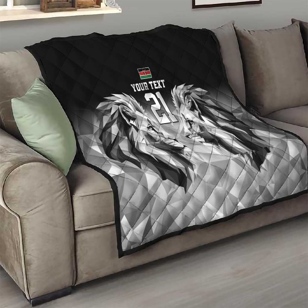 Custom Rugby Africa Kenya Quilt Black Kenyan 22-23 Motif - African Pride