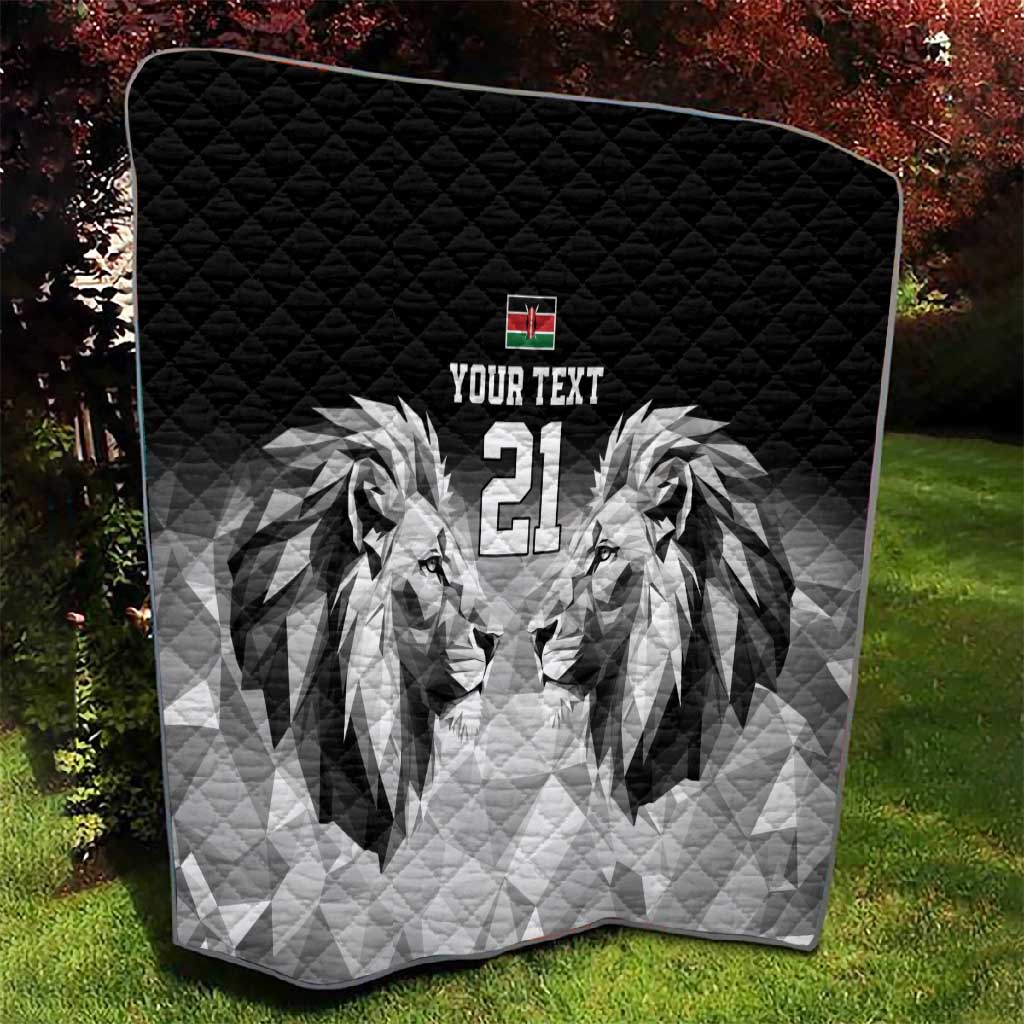 Custom Rugby Africa Kenya Quilt Black Kenyan 22-23 Motif - African Pride