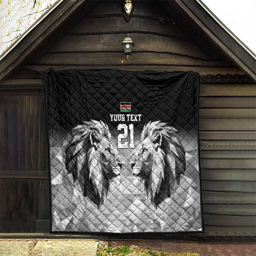 Custom Rugby Africa Kenya Quilt Black Kenyan 22-23 Motif - African Pride
