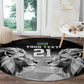 Custom Rugby Africa Kenya Round Carpet Black Kenyan 22-23 Motif - African Pride