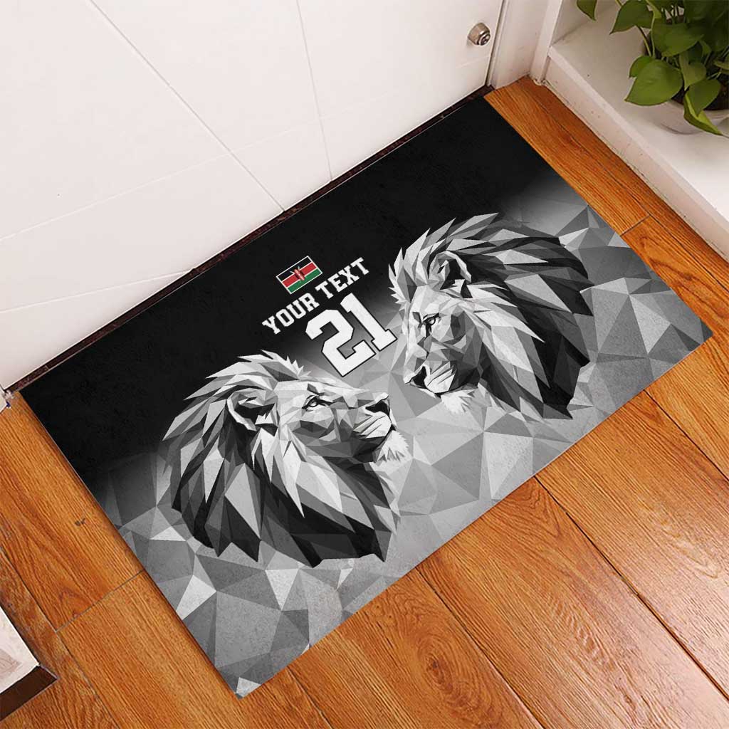 Custom Rugby Africa Kenya Rubber Doormat Black Kenyan 22-23 Motif - African Pride