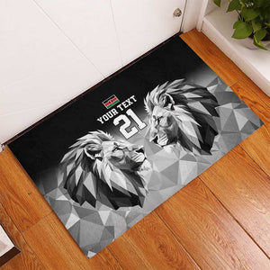 Custom Rugby Africa Kenya Rubber Doormat Black Kenyan 22-23 Motif - African Pride