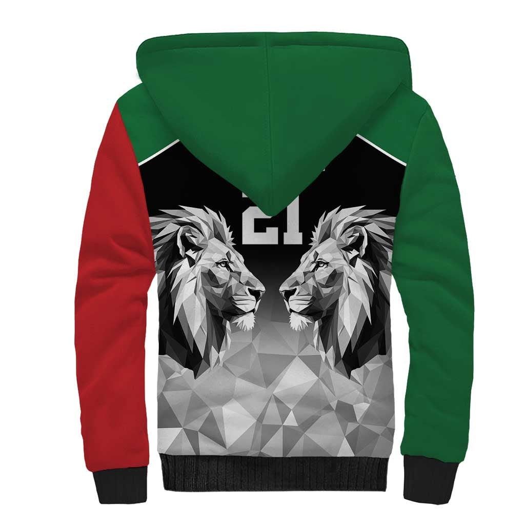 Custom Rugby Africa Kenya Sherpa Hoodie Black Kenyan 22-23 Motif - African Pride