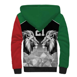 Custom Rugby Africa Kenya Sherpa Hoodie Black Kenyan 22-23 Motif - African Pride