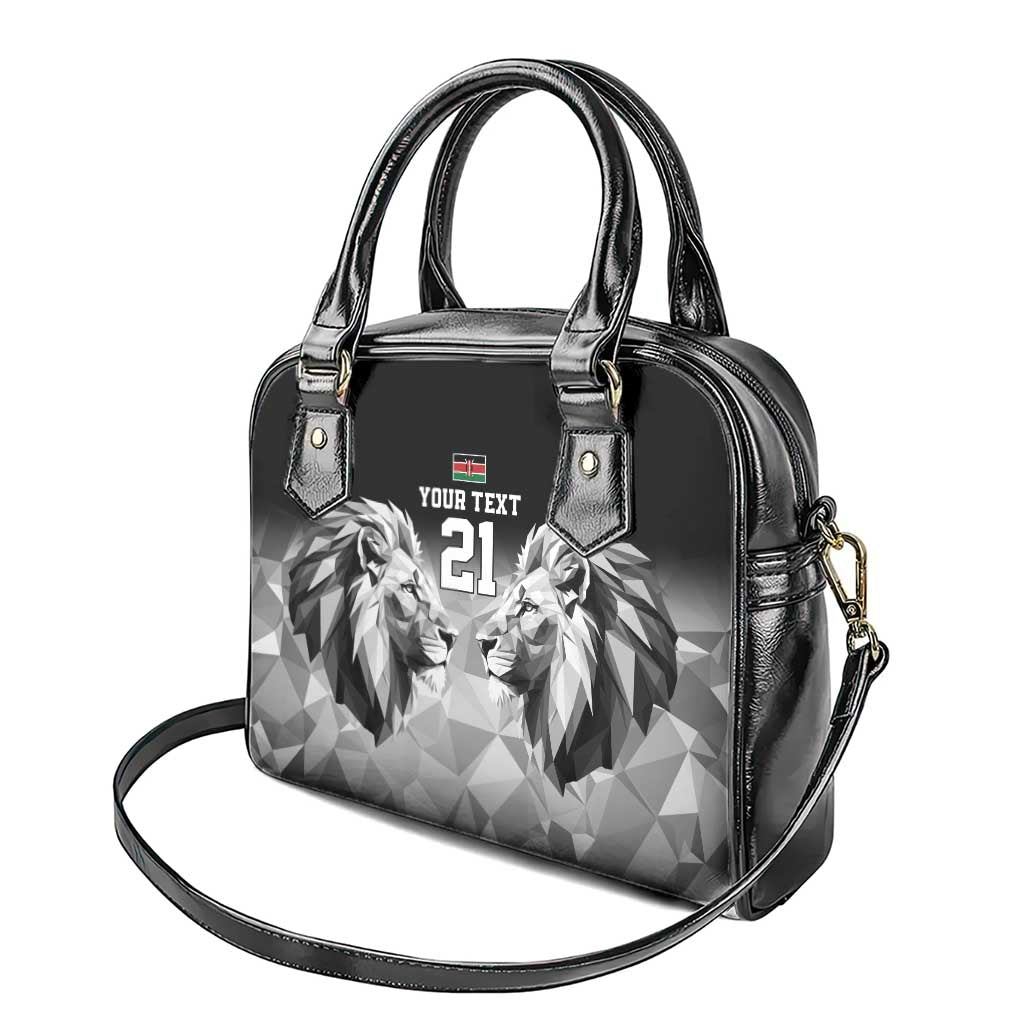 Custom Rugby Africa Kenya Shoulder Handbag Black Kenyan 22-23 Motif - African Pride