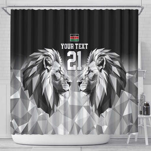 Custom Rugby Africa Kenya Shower Curtain Black Kenyan 22-23 Motif - African Pride