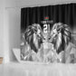 Custom Rugby Africa Kenya Shower Curtain Black Kenyan 22-23 Motif - African Pride