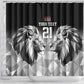 Custom Rugby Africa Kenya Shower Curtain Black Kenyan 22-23 Motif - African Pride