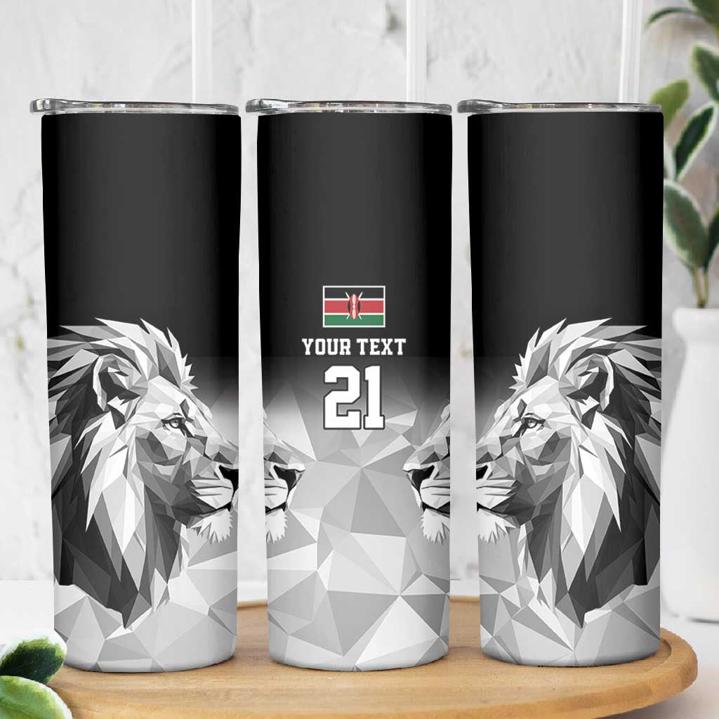Custom Rugby Africa Kenya Skinny Tumbler Black Kenyan 22-23 Motif - African Pride