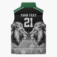 Custom Rugby Africa Kenya Sleeveless Puffer Jacket Black Kenyan 22-23 Motif