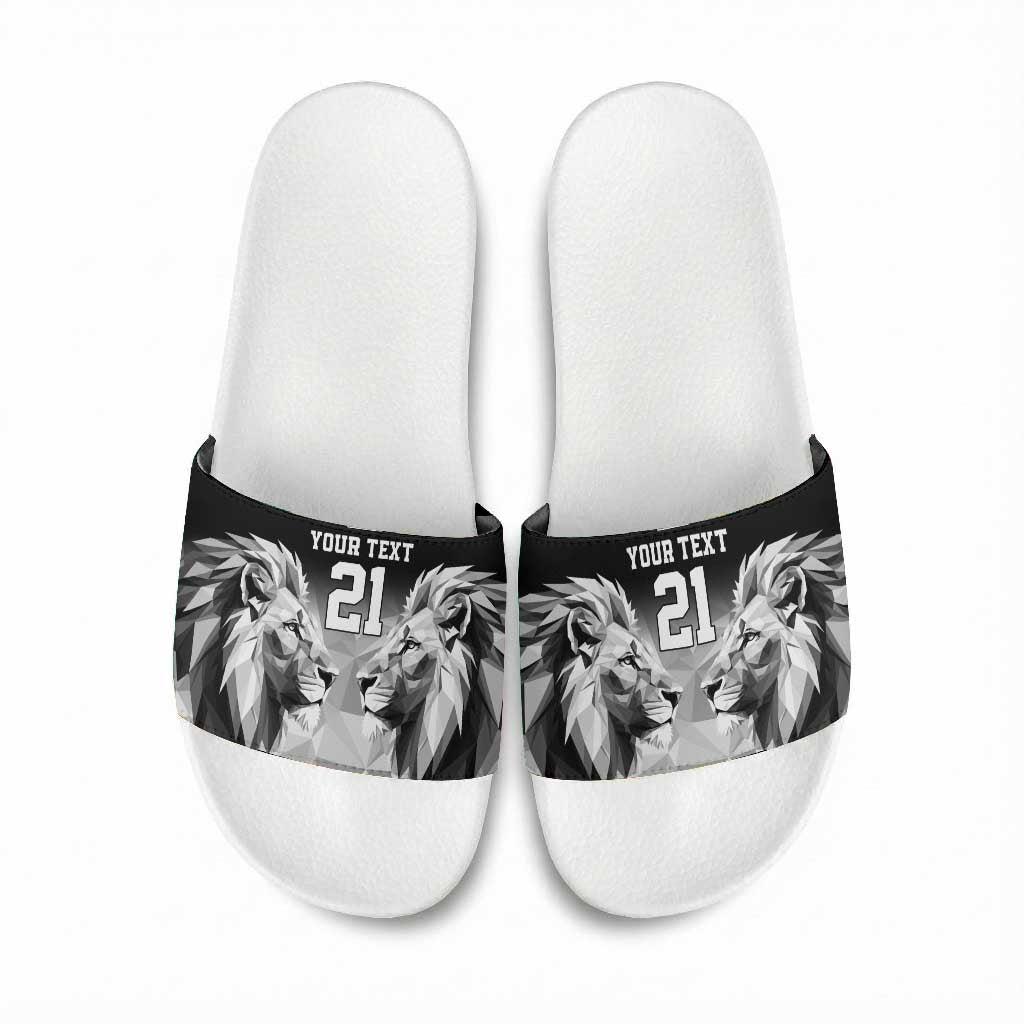 Custom Rugby Africa Kenya Slide Sandals Black Kenyan 22-23 Motif