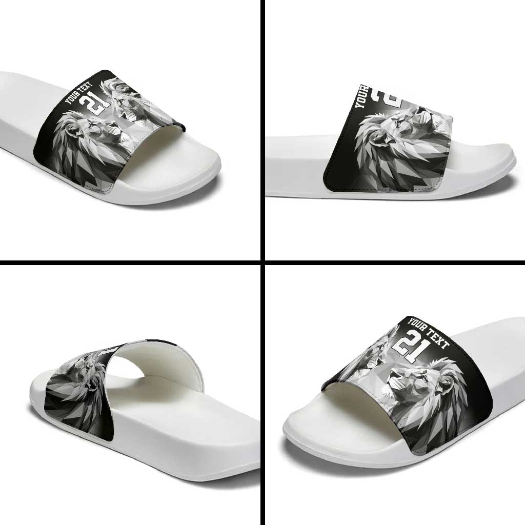Custom Rugby Africa Kenya Slide Sandals Black Kenyan 22-23 Motif