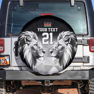 Custom Rugby Africa Kenya Spare Tire Cover Black Kenyan 22-23 Motif - African Pride