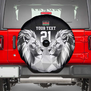 Custom Rugby Africa Kenya Spare Tire Cover Black Kenyan 22-23 Motif - African Pride