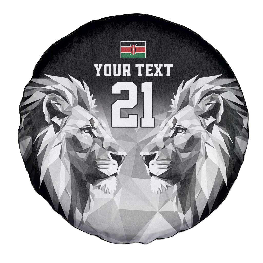Custom Rugby Africa Kenya Spare Tire Cover Black Kenyan 22-23 Motif - African Pride