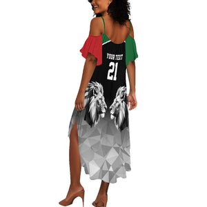 Custom Rugby Africa Kenya Summer Maxi Dress Black Kenyan 22-23 Motif - African Pride