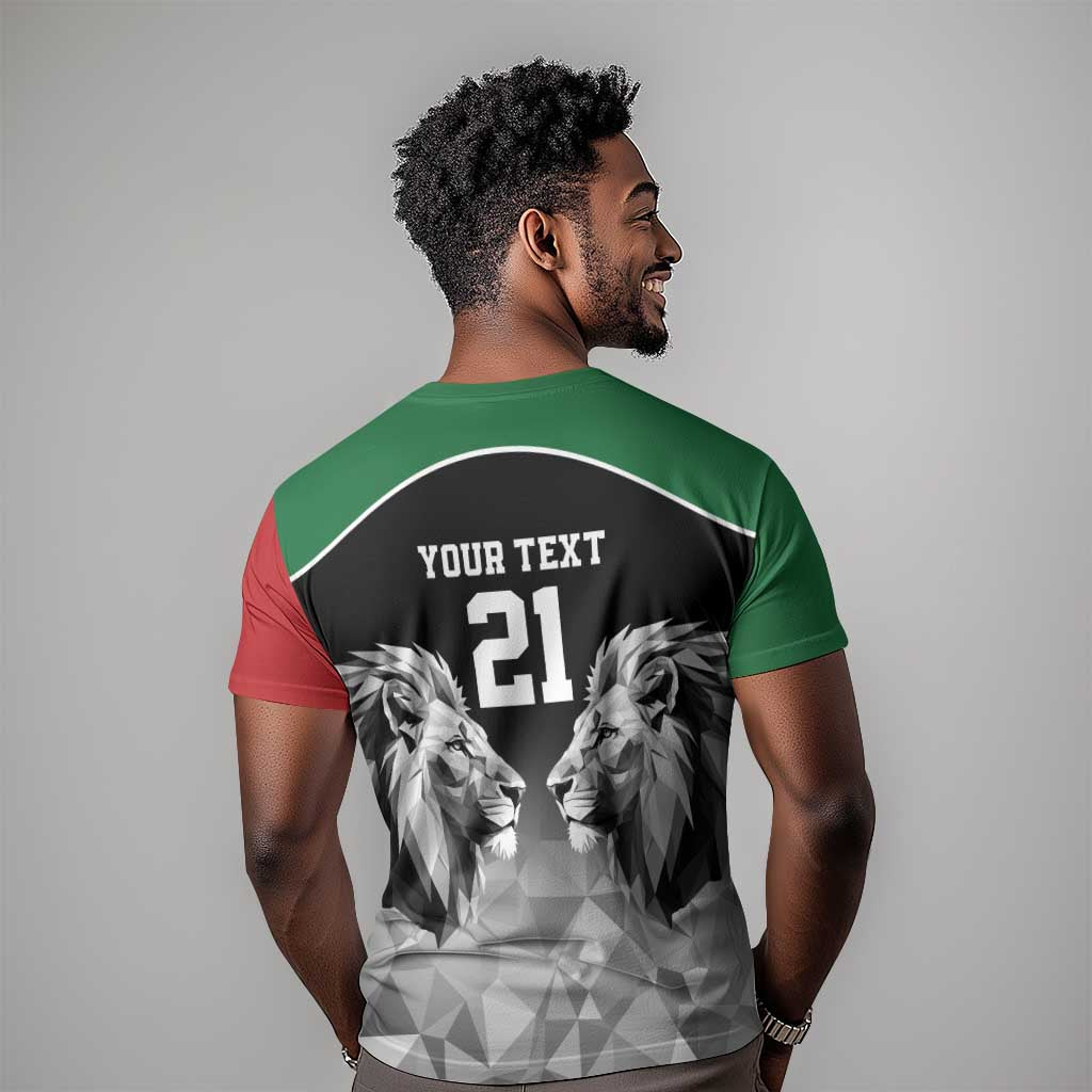 Custom Rugby Africa Kenya T shirt Black Kenyan 22-23 Motif - African Pride
