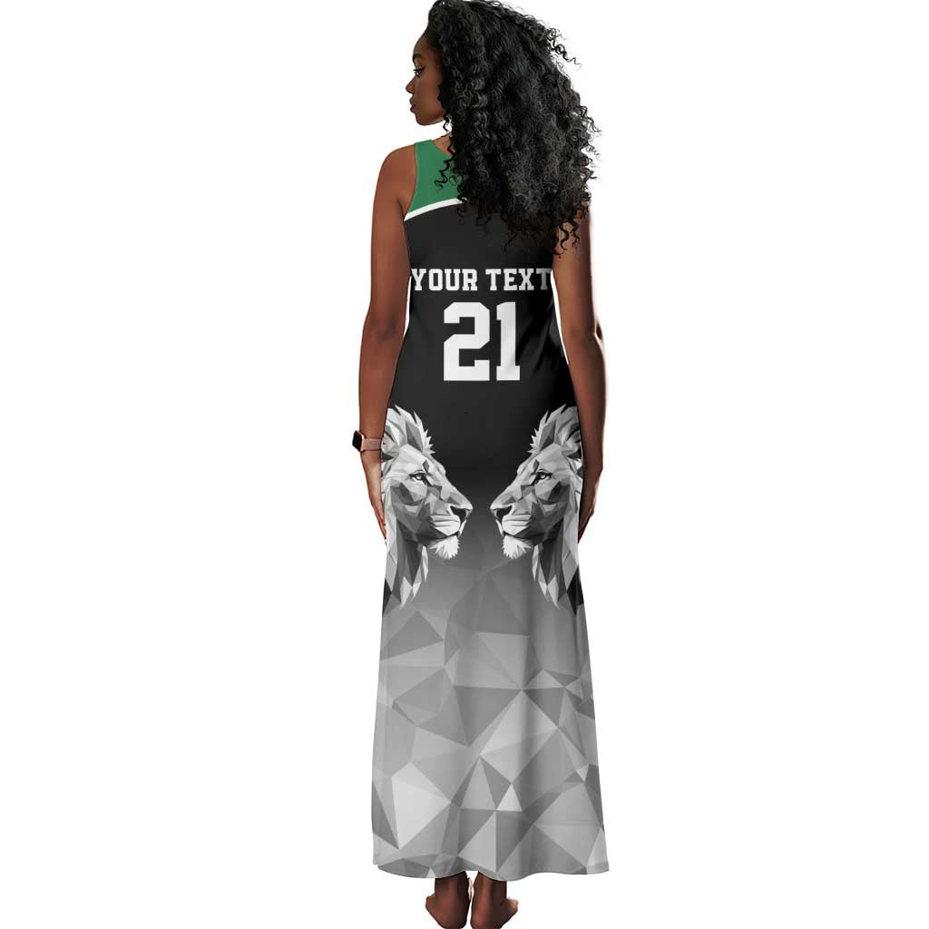 Custom Rugby Africa Kenya Tank Maxi Dress Black Kenyan 22-23 Motif - African Pride