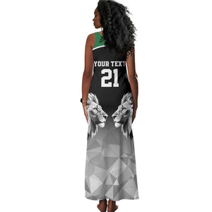 Custom Rugby Africa Kenya Tank Maxi Dress Black Kenyan 22-23 Motif - African Pride