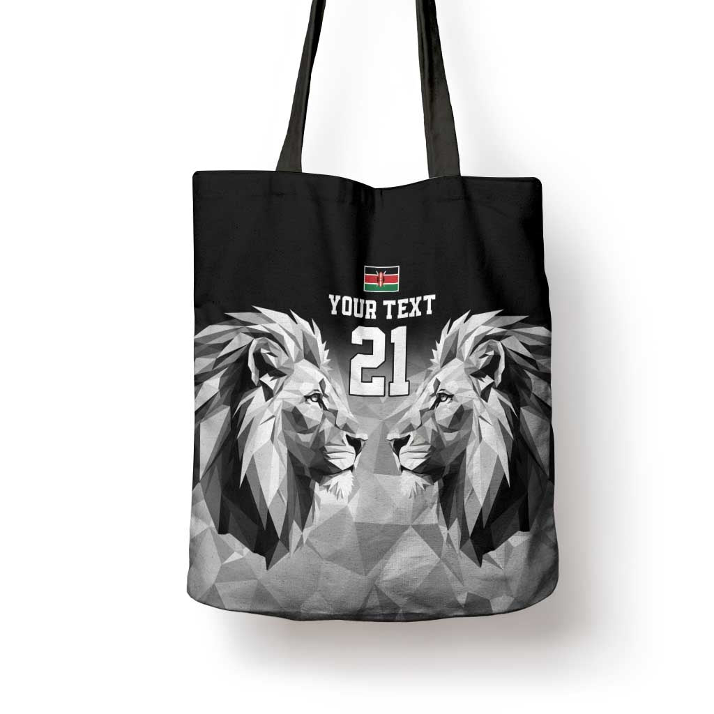 Custom Rugby Africa Kenya Tote Bag Black Kenyan 22-23 Motif