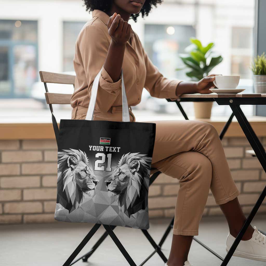 Custom Rugby Africa Kenya Tote Bag Black Kenyan 22-23 Motif