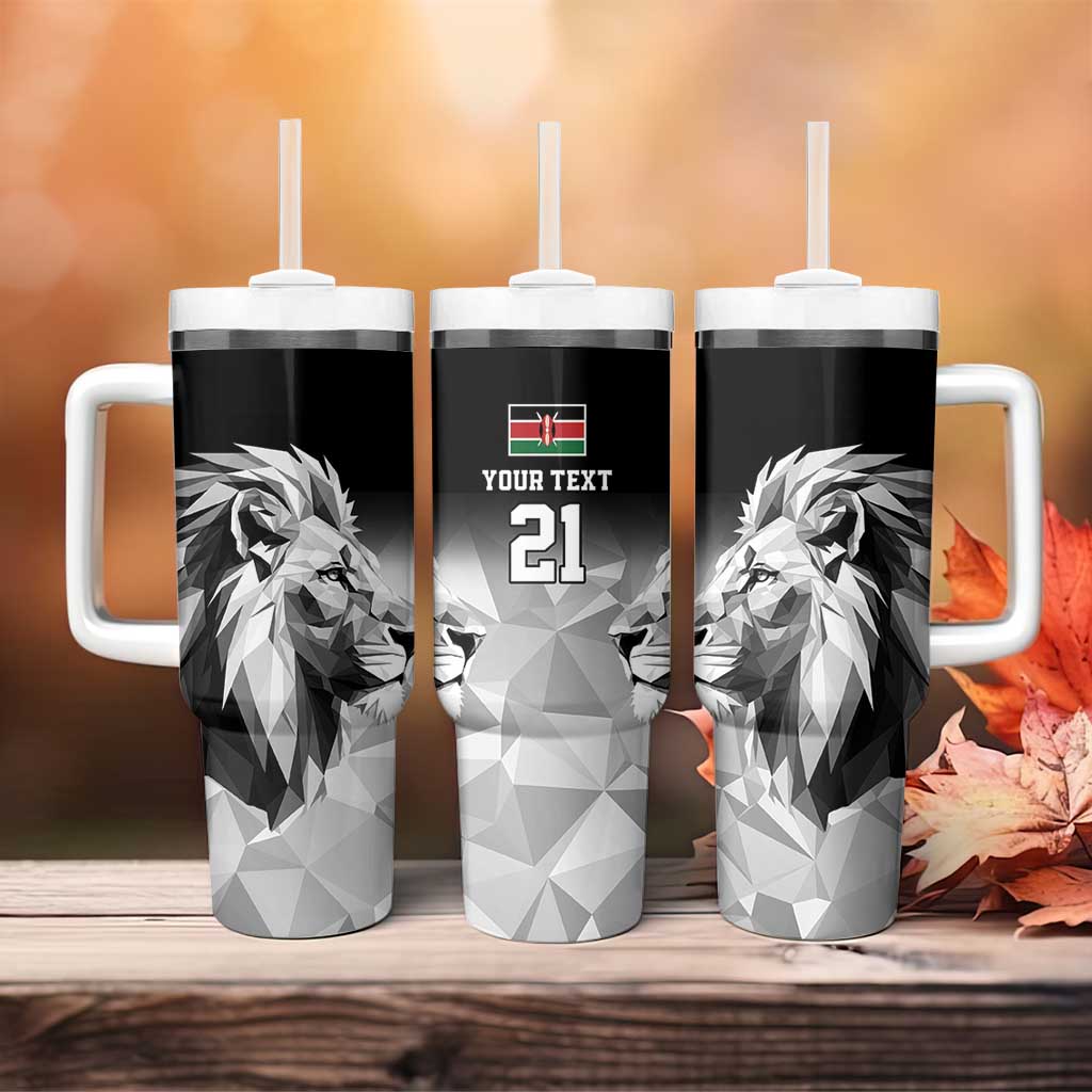 Custom Rugby Africa Kenya Tumbler With Handle Black Kenyan 22-23 Motif - African Pride