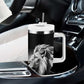 Custom Rugby Africa Kenya Tumbler With Handle Black Kenyan 22-23 Motif - African Pride