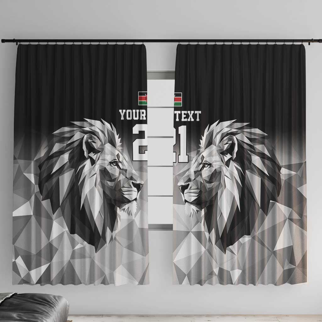 Custom Rugby Africa Kenya Window Curtain Black Kenyan 22-23 Motif - African Pride