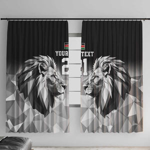 Custom Rugby Africa Kenya Window Curtain Black Kenyan 22-23 Motif - African Pride