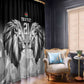 Custom Rugby Africa Kenya Window Curtain Black Kenyan 22-23 Motif - African Pride
