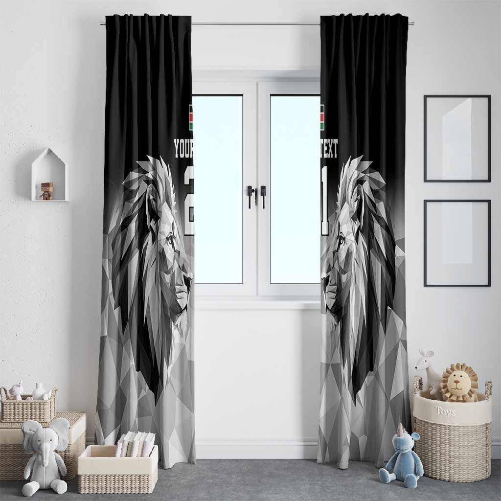 Custom Rugby Africa Kenya Window Curtain Black Kenyan 22-23 Motif - African Pride