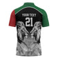 Custom Rugby Africa Kenya Zipper Polo Shirt Black Kenyan 22-23 Motif