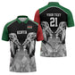 Custom Rugby Africa Kenya Zipper Polo Shirt Black Kenyan 22-23 Motif