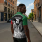 Custom Rugby Africa Kenya Zipper Polo Shirt Black Kenyan 22-23 Motif