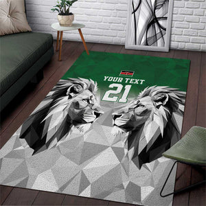 Custom Rugby Africa Kenya Area Rug Green Kenyan 22-23 Motif - African Pride