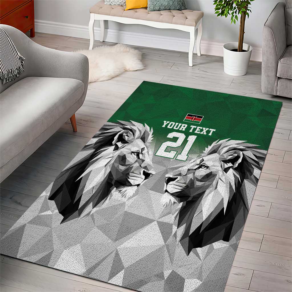 Custom Rugby Africa Kenya Area Rug Green Kenyan 22-23 Motif - African Pride