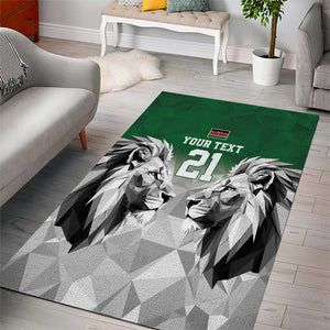 Custom Rugby Africa Kenya Area Rug Green Kenyan 22-23 Motif - African Pride