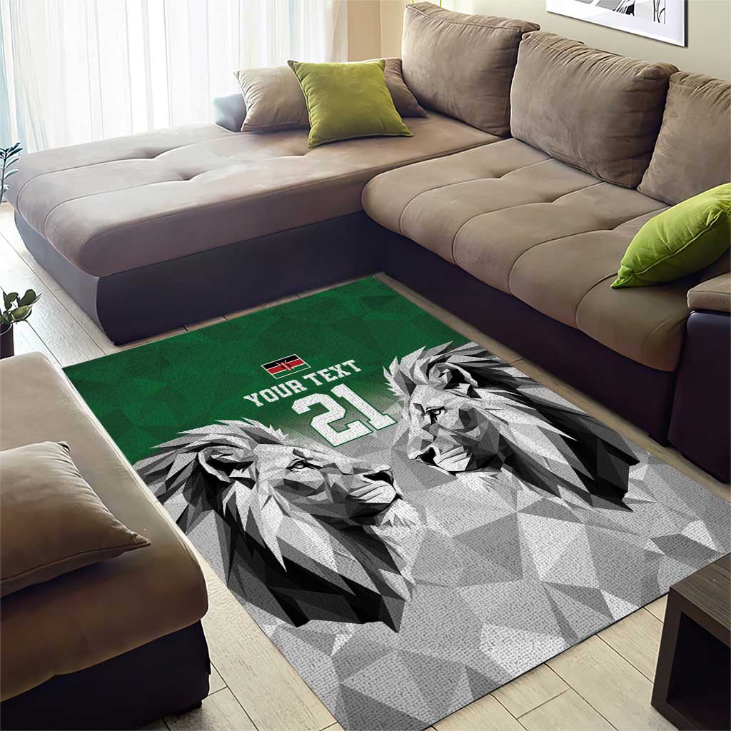 Custom Rugby Africa Kenya Area Rug Green Kenyan 22-23 Motif - African Pride