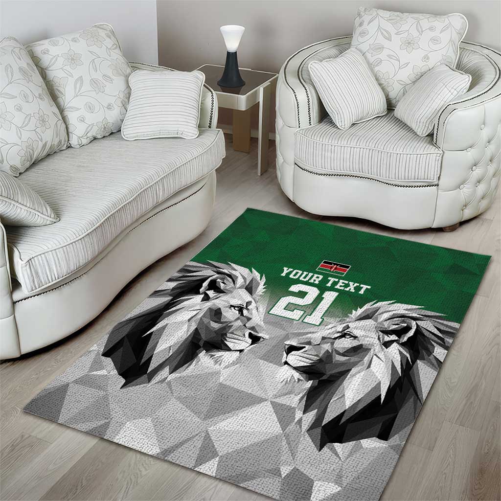 Custom Rugby Africa Kenya Area Rug Green Kenyan 22-23 Motif - African Pride