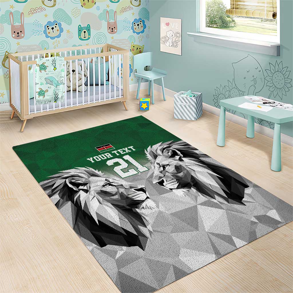 Custom Rugby Africa Kenya Area Rug Green Kenyan 22-23 Motif - African Pride