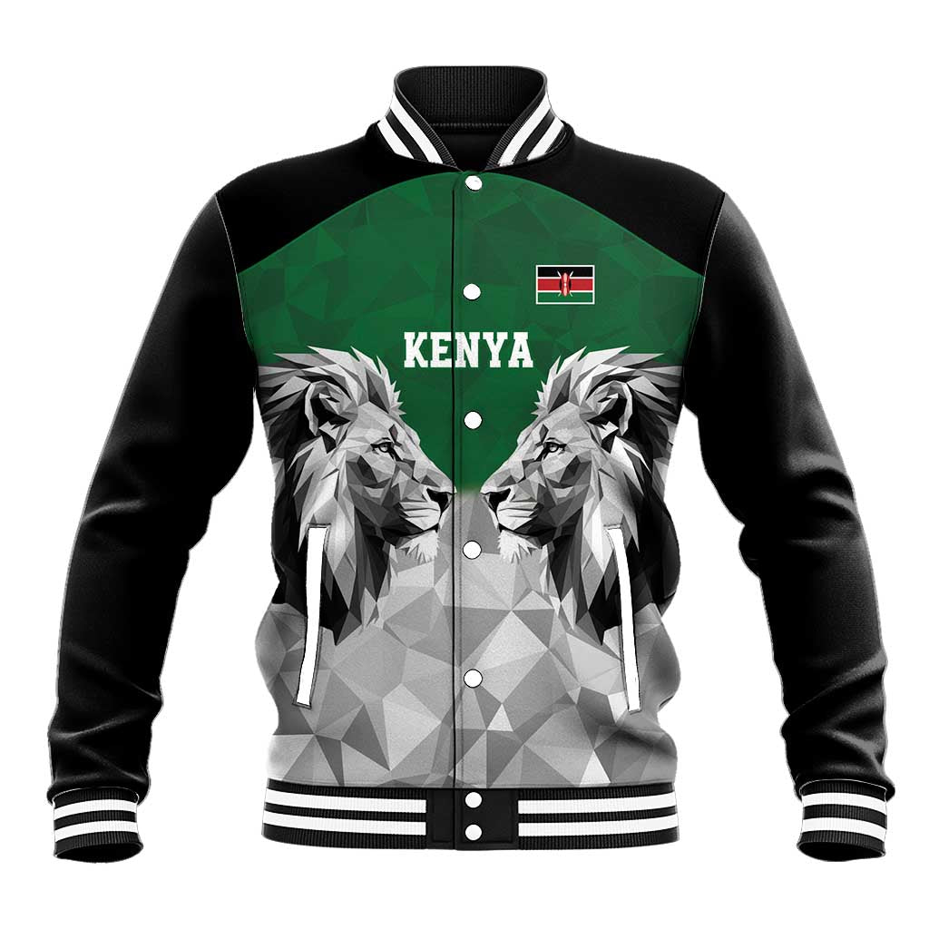 Custom Rugby Africa Kenya Baseball Jacket Green Kenyan 22-23 Motif - African Pride