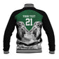 Custom Rugby Africa Kenya Baseball Jacket Green Kenyan 22-23 Motif - African Pride