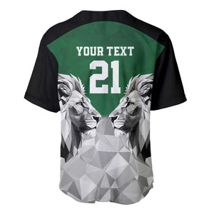 Custom Rugby Africa Kenya Baseball Jersey Green Kenyan 22-23 Motif - African Pride