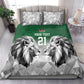 Custom Rugby Africa Kenya Bedding Set Green Kenyan 22-23 Motif - African Pride