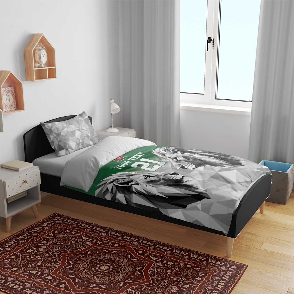 Custom Rugby Africa Kenya Bedding Set Green Kenyan 22-23 Motif - African Pride