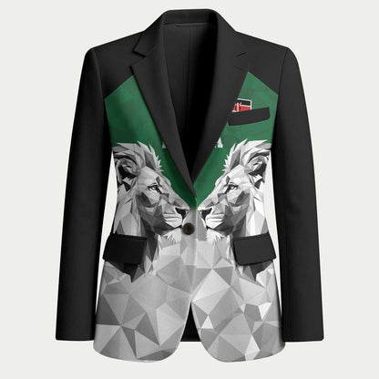 Custom Rugby Africa Kenya Blazer Green Kenyan 22-23 Motif