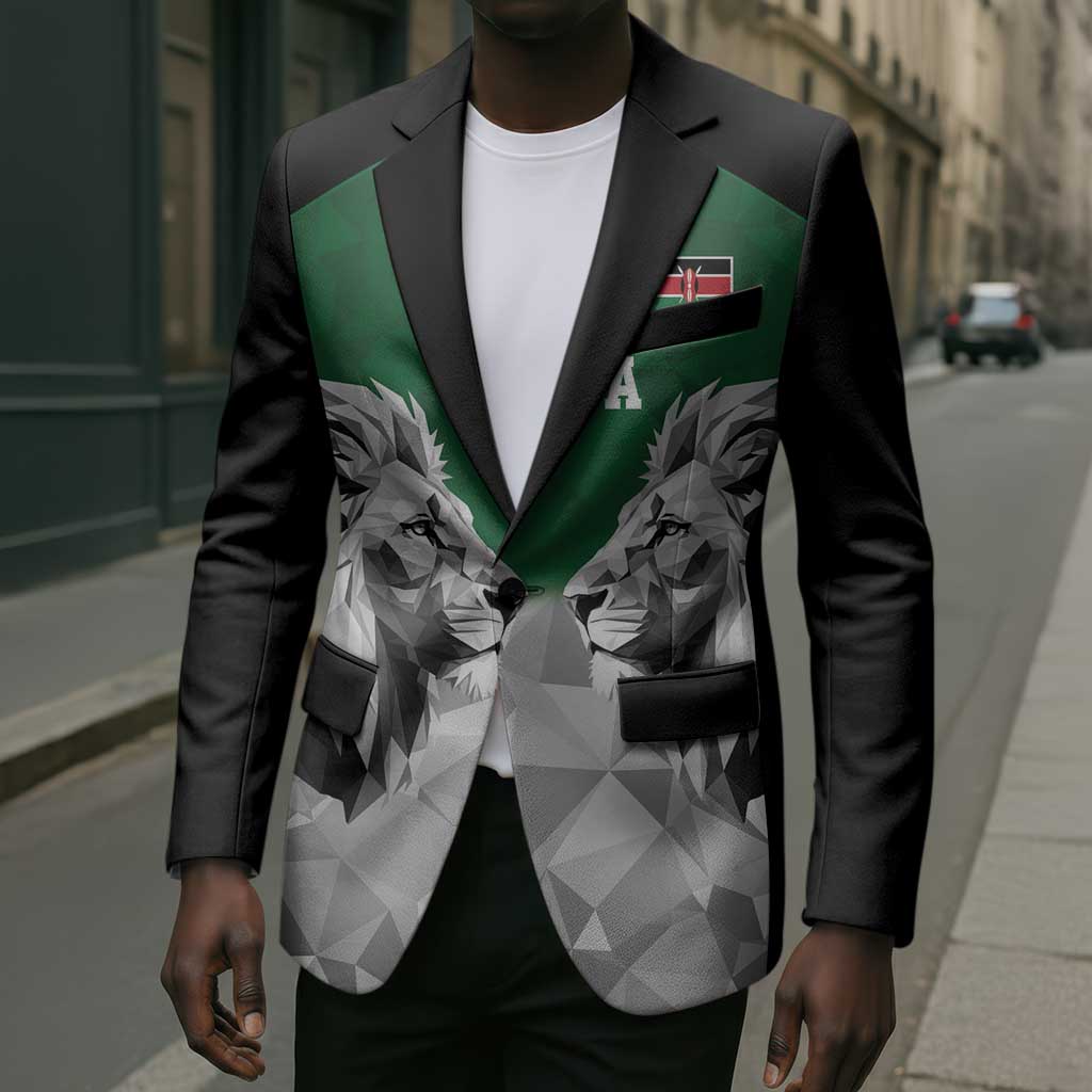 Custom Rugby Africa Kenya Blazer Green Kenyan 22-23 Motif
