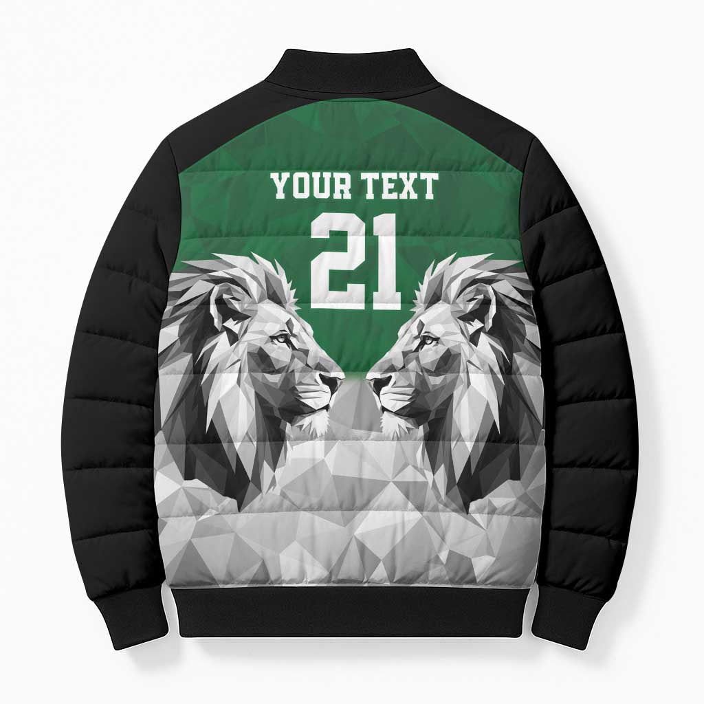 Custom Rugby Africa Kenya Bomber Puffer Jacket Green Kenyan 22-23 Motif
